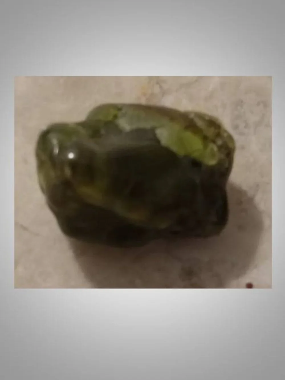 #7 Peridot crystal rock stone mini tumbled August Birthstone Relaxation